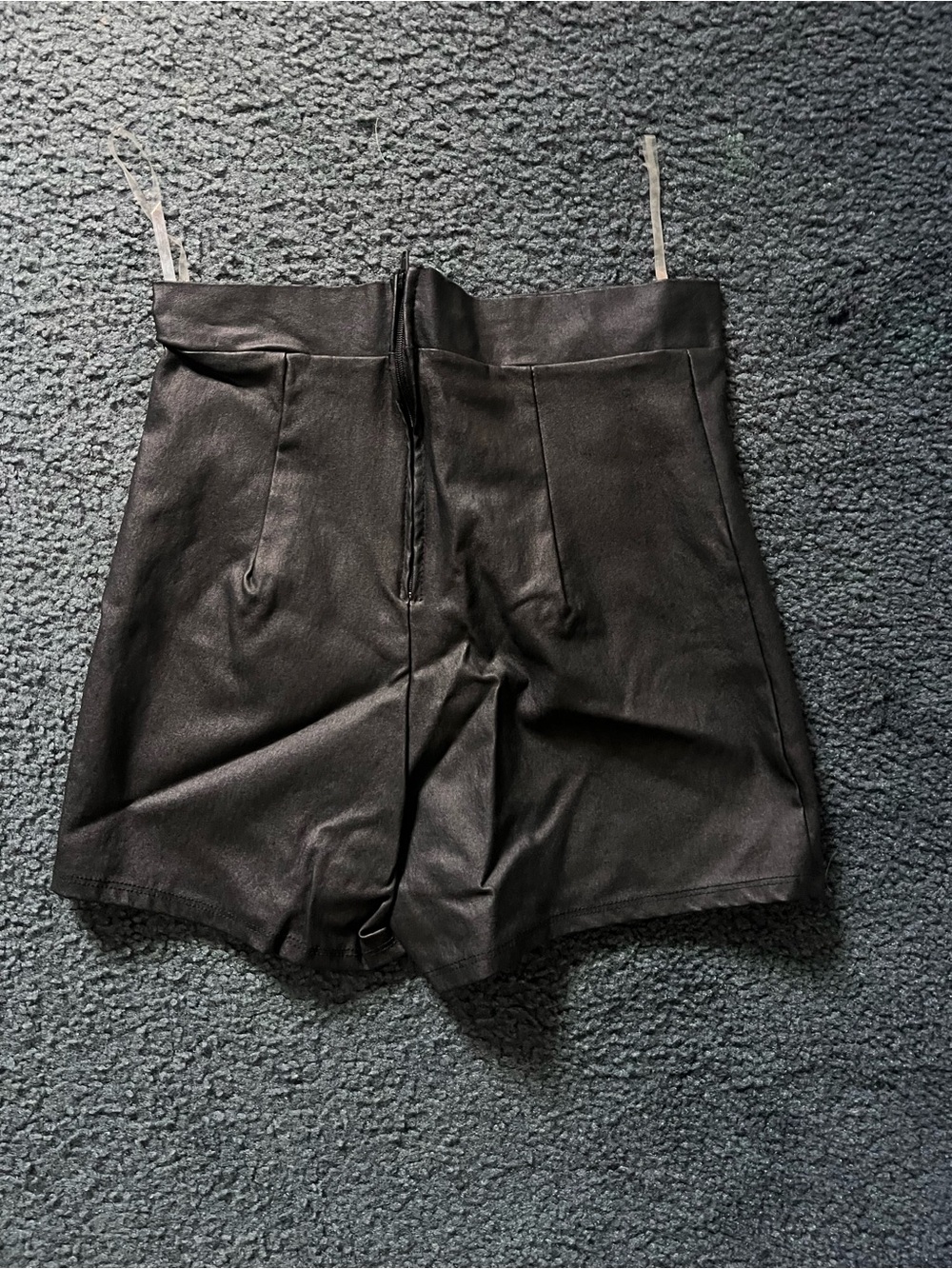 Windsor Black High-Waist Faux Leather Shorts